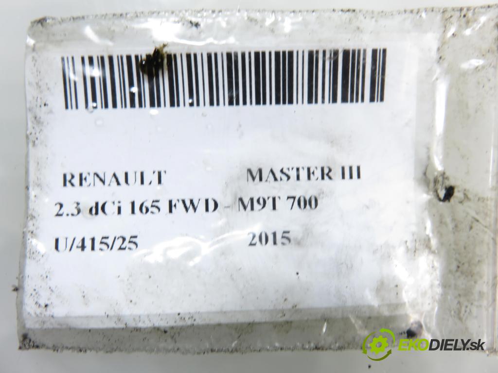 RENAULT MASTER III Platforma / podwozie (EV, HV, UV) KABINA/PLATFORMA 2015 0,00 2.3 dCi 165 FWD - M9T 700 2298,00 Turbodúchadlo 8201393207 (Turbodúchadlo (kompletné))