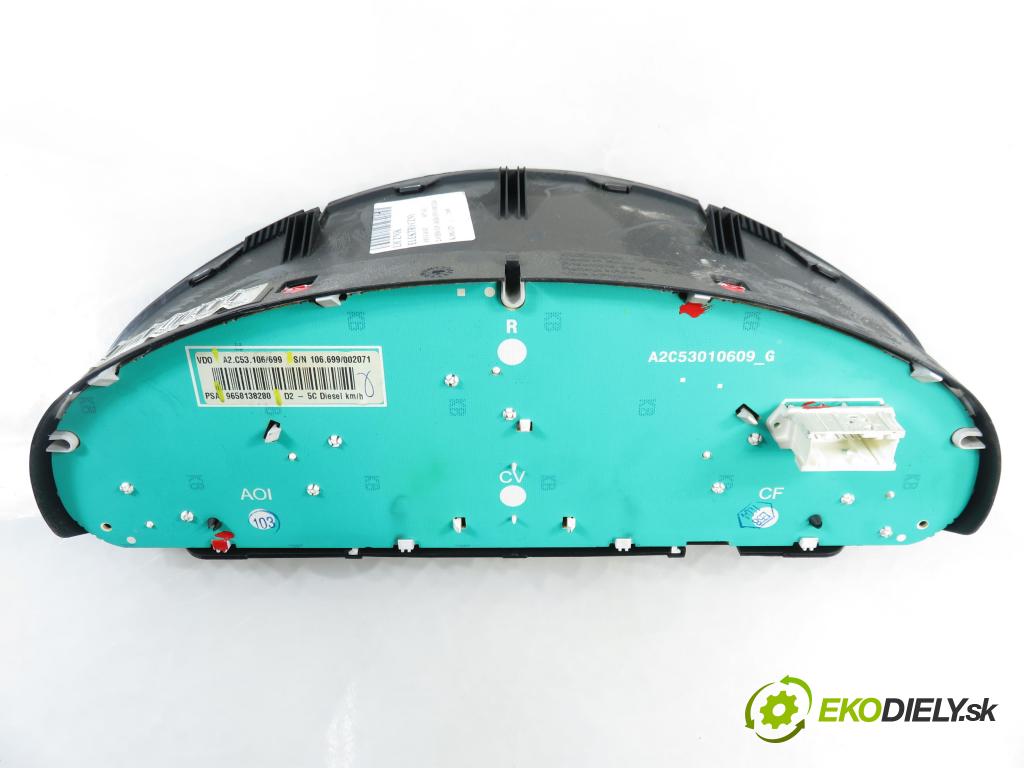 PEUGEOT 407 (6D_) SEDAN 2005 100,00 2.0 HDi 135 - RHR 1997,00 prístrojovka elektrický 9658138280 ; A2C53106699