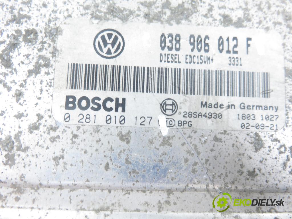 SKODA OCTAVIA I (1U2) LIFTBACK 2002 66,00 1.9 TDI 90- AGR 1896,00 řídící jednotka motora 038906012F ; 0281010127