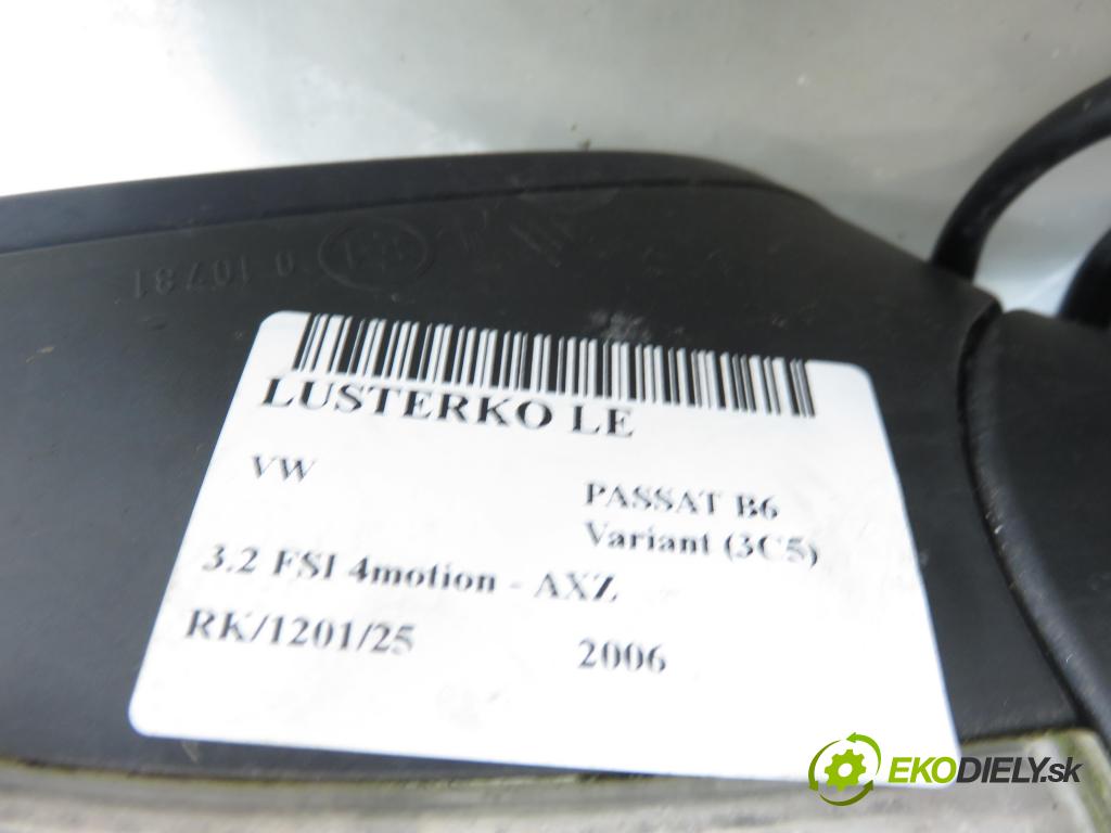 VW PASSAT B6 Variant (3C5) KOMBI 2006 184,00 3.2 FSI 4motion - AXZ 3168,00 zpětné zrcátko LE 3C0857793D
