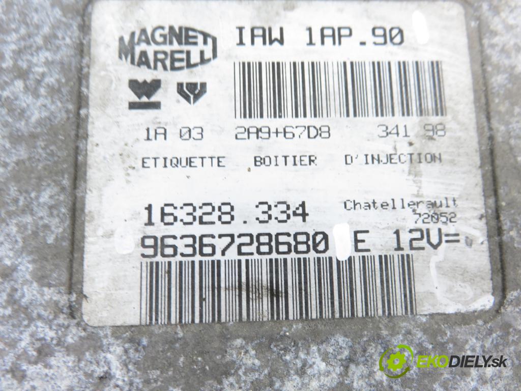 PEUGEOT 206 liftback (2A/C) HB 1999 55,00 1.4 i 75 -  KFX 1361,00 Riadiaca jednotka Motor IAW1AP90 ; 9636728680