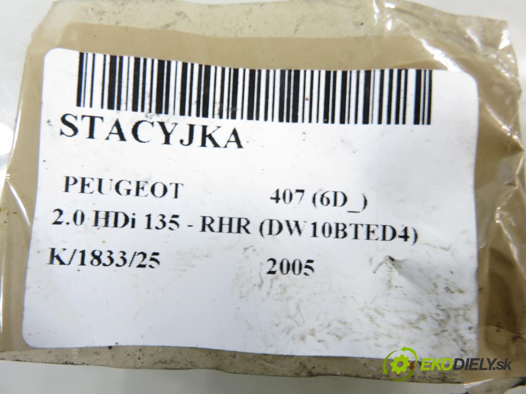 PEUGEOT 407 (6D_) SEDAN 2005 100,00 2.0 HDi 135 - RHR 1997,00 spinačka N0502455 ; 9648445180 ; N0502073 (Spínacia skrinka)