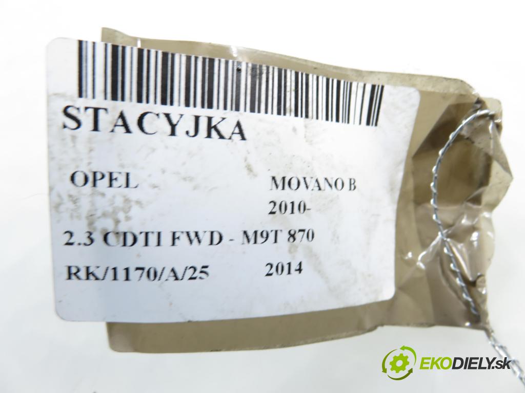 OPEL MOVANO B Platforma / podwozie (X62) FURGON 2014 81,00 2.3 CDTI FWD - M9T 870 2299,00 spinačka 8200405701 ; N0502060 (Spínacia skrinka)