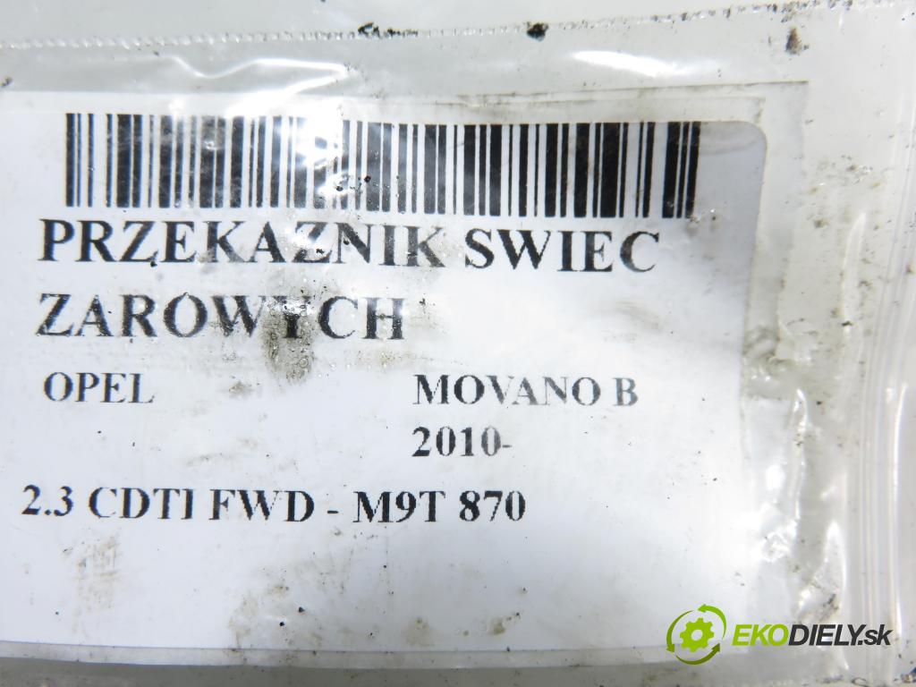 OPEL MOVANO B Platforma / podwozie (X62) FURGON 2014 81,00 2.3 CDTI FWD - M9T 870 2299,00 RELÉ: SWIEC: 110678071R