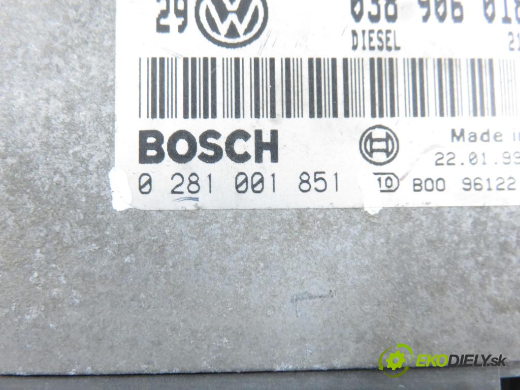 VW GOLF IV (1J1) HB 1999 66,00 1.9 TDI 90 - ALH 1896,00 Riadiaca jednotka Motor 038906018AE ; 0281001851