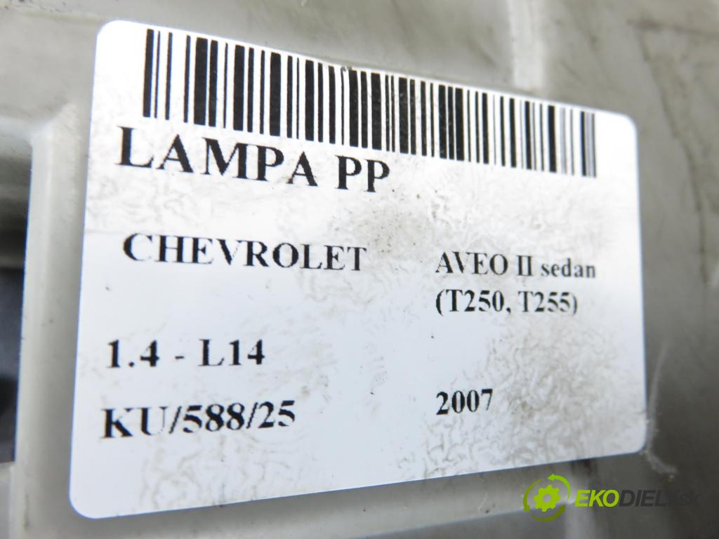 CHEVROLET AVEO sedan (T250, T255) SEDAN 2007 0,00 1.4 - L14 1399,00 Svetlo PP 
