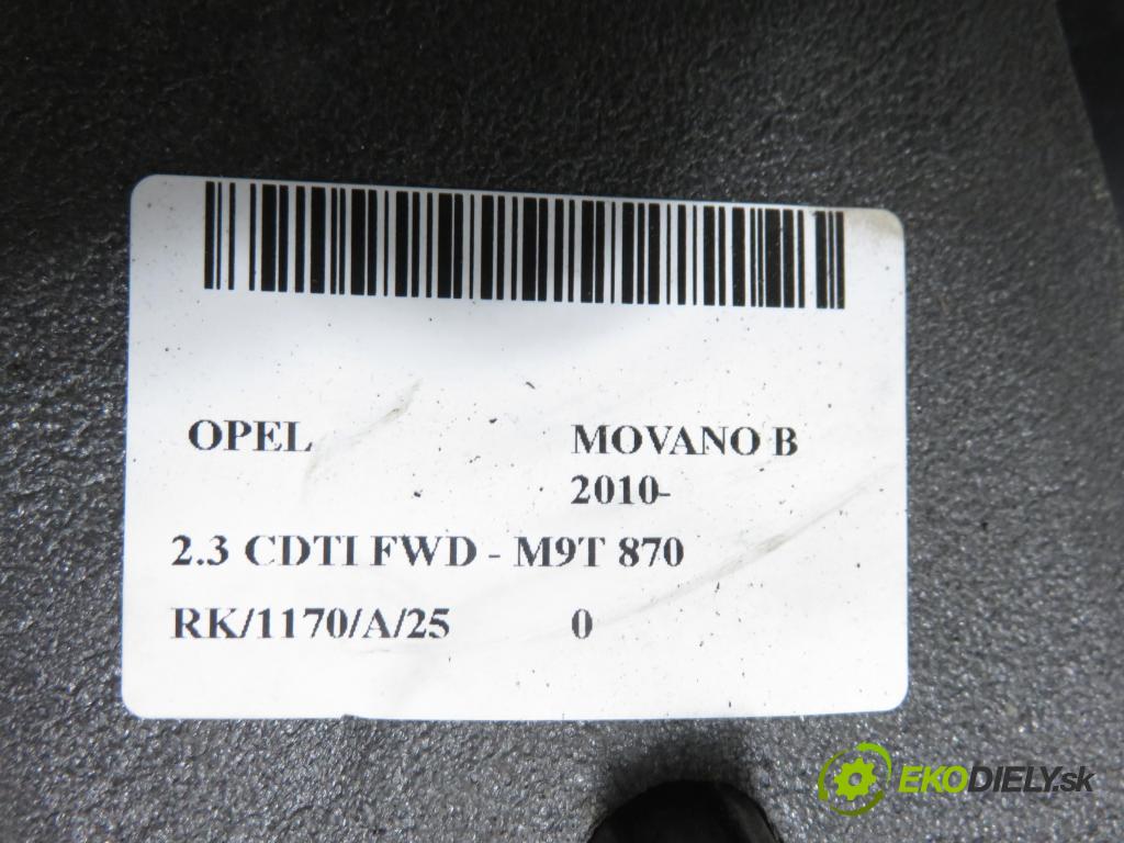 OPEL MOVANO B Platforma / podwozie (X62) FURGON 2014 81,00 2.3 CDTI FWD - M9T 870 2299,00 Spätné zrkadlo 