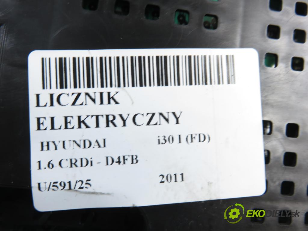 HYUNDAI i30 (FD) HB 2011 85,00 1.6 CRDi - D4FB 1582,00 Prístrojovka elektrický 940332R200 ; 940332R200QQH