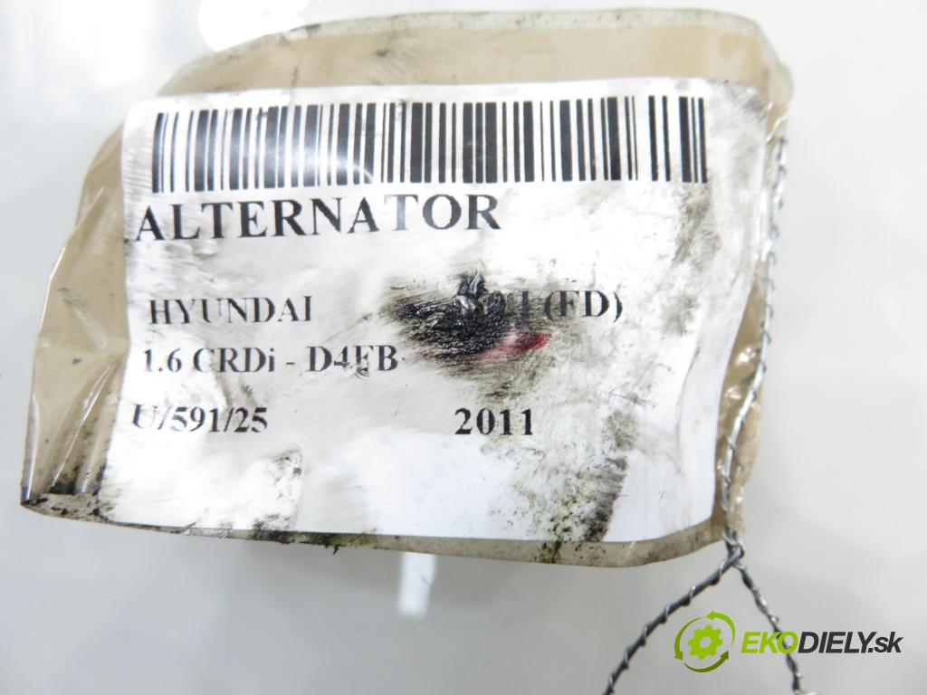 HYUNDAI i30 (FD) HB 2011 85,00 1.6 CRDi - D4FB 1582,00 Alternátor 373002A600 (Alternátor)