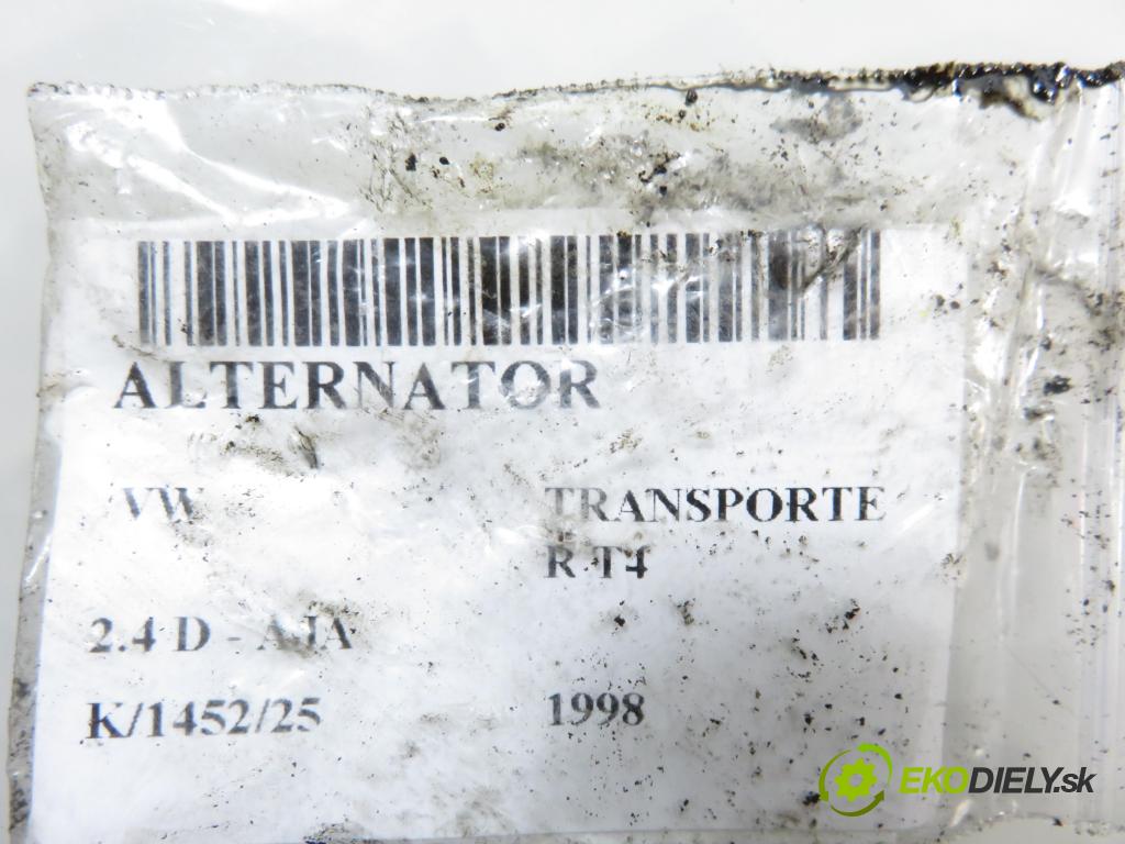 VW TRANSPORTER IV Platforma / podwozie (70E, 70L, 70M, 7DE, 7DL KABINA/PLATFORMA 1998 55,00 2.4 D - AJA 2370,00 Alternátor 028903027N (Alternátor)