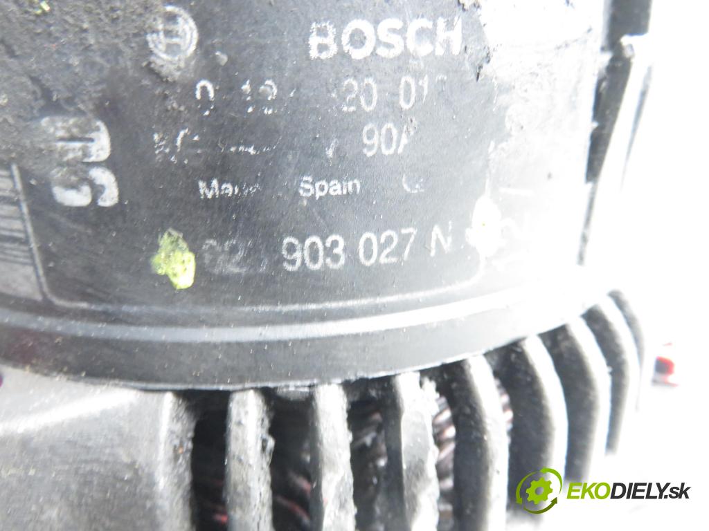 VW TRANSPORTER IV Platforma / podwozie (70E, 70L, 70M, 7DE, 7DL KABINA/PLATFORMA 1998 55,00 2.4 D - AJA 2370,00 Alternátor 028903027N (Alternátor)