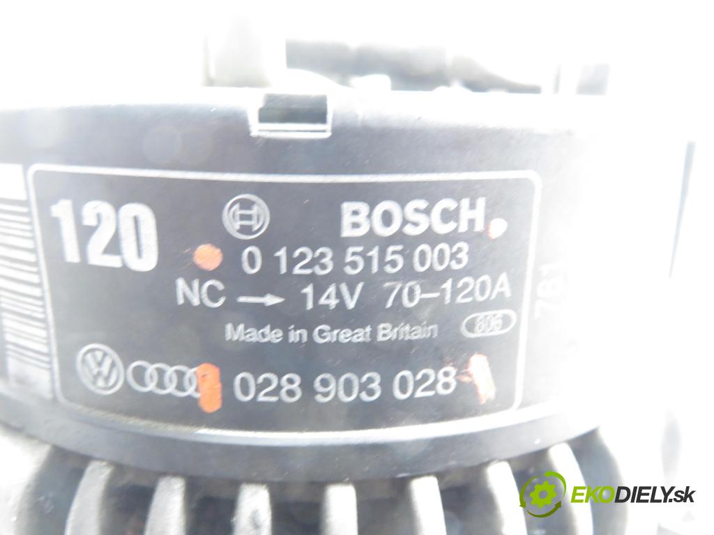 VW PASSAT B5 Variant (3B5) KOMBI 1999 81,00 1.9 TDI 110 - AFN 1896,00 Alternátor 0123515003 ; 028903028 (Alternátor)