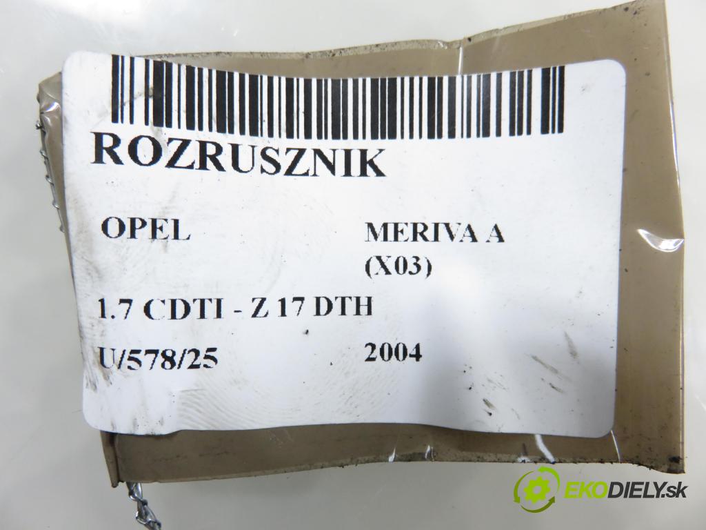 OPEL MERIVA A nadwozie wielkoprzestrzenne (MPV) (X03) HB 2004 74,00 1.7 CDTI 100 - Z 17 DTH 1686,00 Štartér C587067R (Štartér)