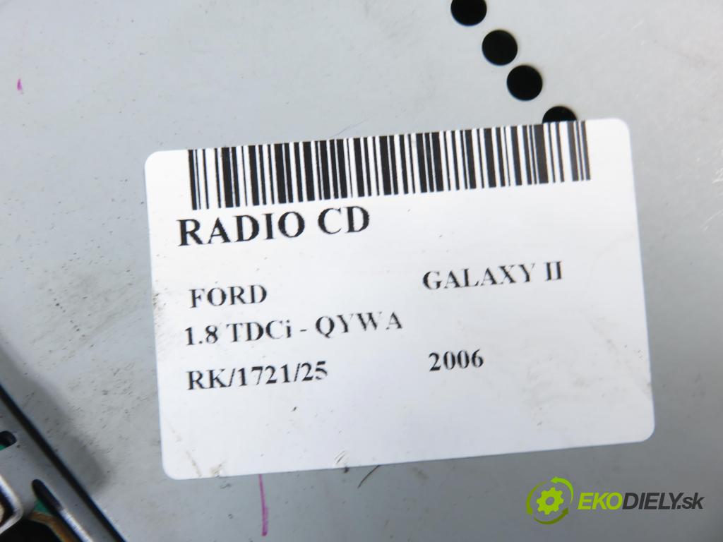 FORD GALAXY (WA6) MINIVAN 2006 92,00 1.8 TDCi - QYWA 1753,00 RADIO CD