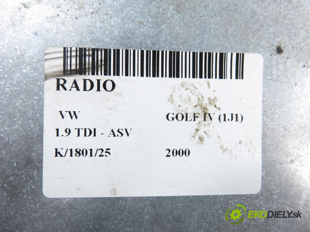 VW GOLF IV (1J1) HB 2000 81,00 1.9 TDI 110 - ASV 1896,00 RADIO