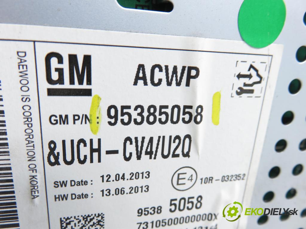 CHEVROLET spar HB 2013 50,00 1.0 S-TEC II 16V - B10D1 995,00 RADIO CD 95385058