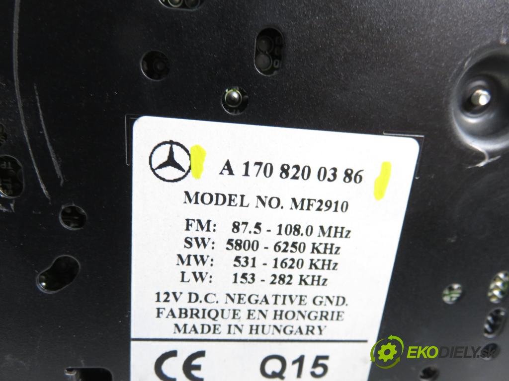 MERCEDES-BENZ KLASA A (W168) HB 2002 70,00 A 170 CDI 95 - OM 668.942 1689,00 RADIO A1708200386