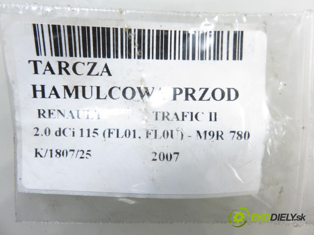 RENAULT TRAFIC II Skrzynia (FL) FURGON 2007 84,00 2.0 dCi 115 - M9R 780 1995,00 Lamela kotúč brzdová predný 