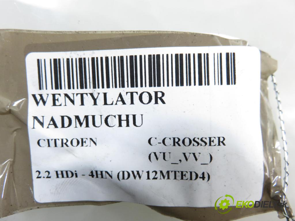 CITROEN C-CROSSER (EP_) SUV 2008 115,00 2.2 HDi 160 - 4HN (DW12MTED4) 2179,00 Ventilátor vetráku CSA431D214