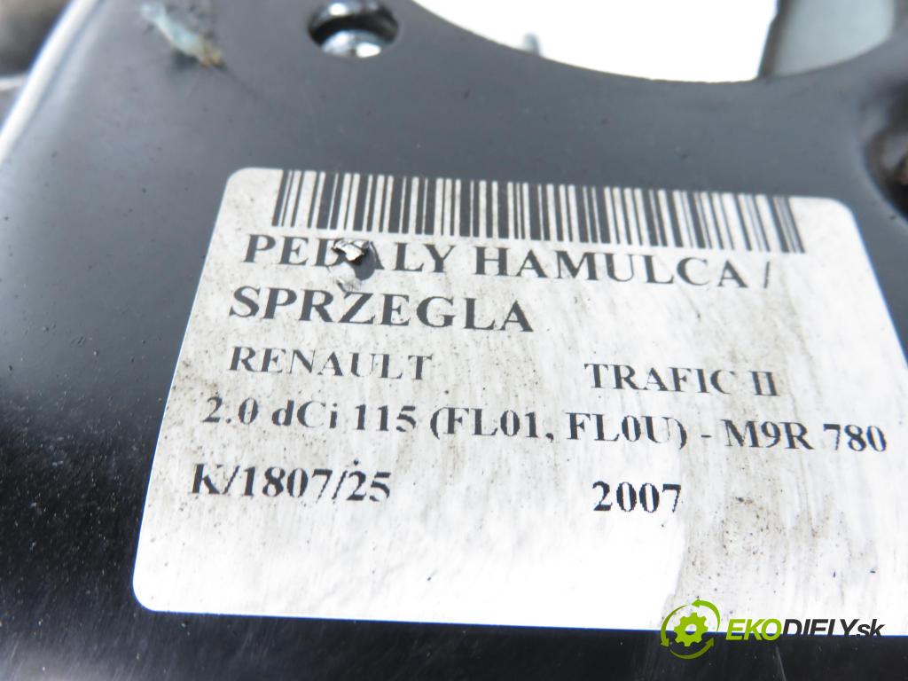 RENAULT TRAFIC II Skrzynia (FL) FURGON 2007 84,00 2.0 dCi 115 - M9R 780 1995,00 PEDALY: brzdy / spojky 
