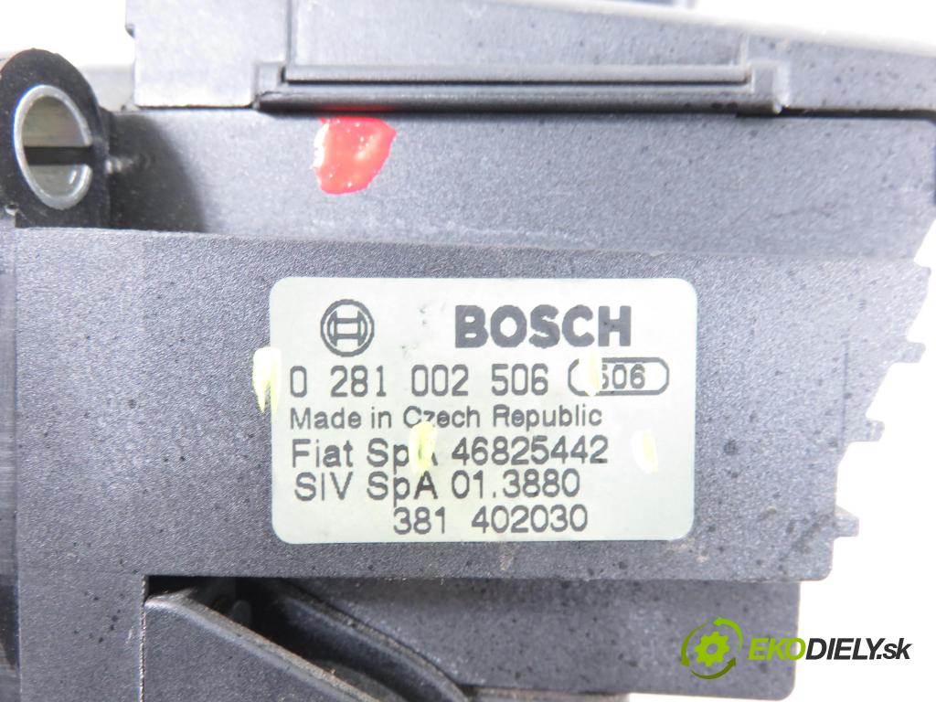 FIAT MULTIPLA (186_) MINIVAN 2003 85,00 1.9 JTD 115 - 186 A8.000 1910,00 Potenciometer plynu 46825442 ; 0281002506 (Potenciometer plynového pedálu)