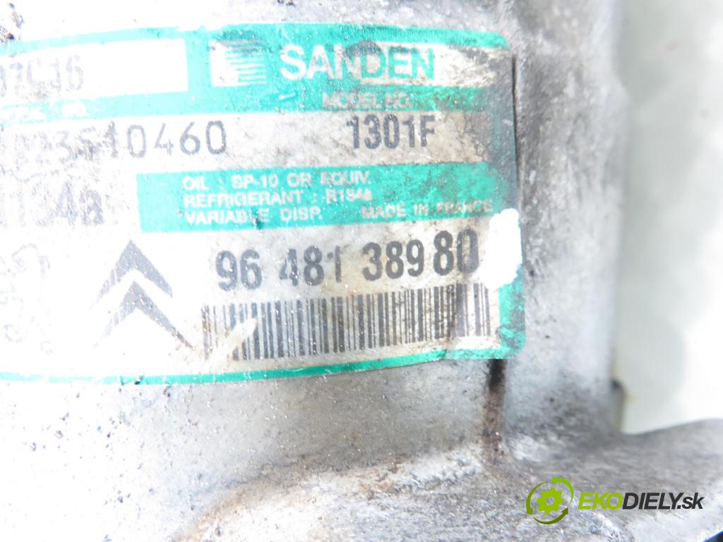 PEUGEOT 407 (6D_) SEDAN 2005 100,00 2.0 HDi 135 - RHR 1997,00 KOMPRESOR: klimatizácie 9648138980 (Kompresor klimatizácie)