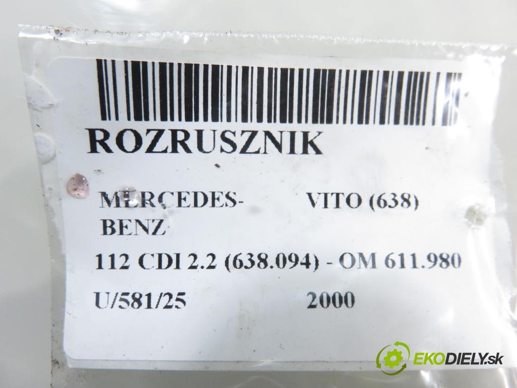 MERCEDES-BENZ VITO Skrzynia (638) FURGON 2000 90,00 112 CDI 2.2 (638.094) - OM 611.980 2151,00 startér 0051511301 ; D7R43 (Startér)