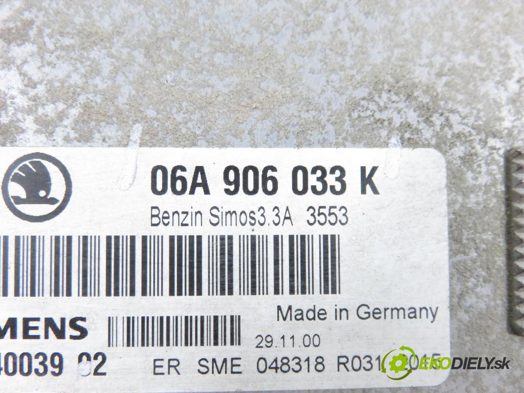 SKODA OCTAVIA I (1U2) LIFTBACK 2001 75,00 1.6 - AVU 1595,00 Riadiaca jednotka Motor 06A906033K ; 5WP40039