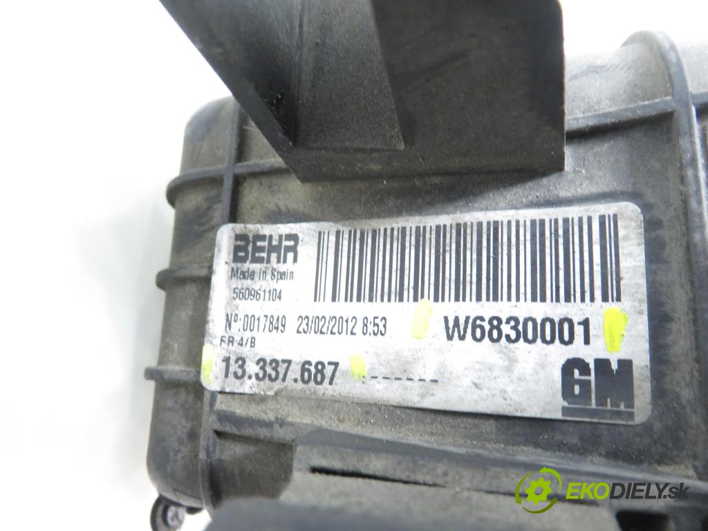 OPEL MERIVA B nadwozie wielkoprzestrzenne (MPV) (S10) MINIVAN 2008 88,00 1.4 LPG - A 14 NEL 1364,00 chladič intercooler 13337687 ; W6830001