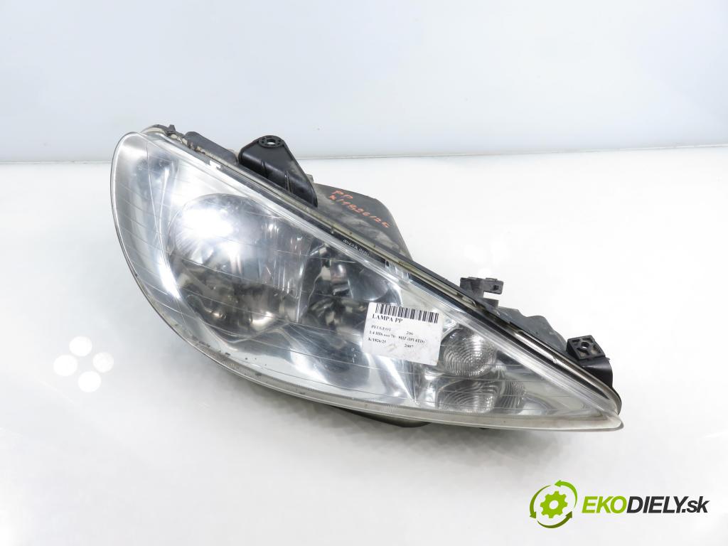 PEUGEOT 206 liftback (2A/C) HB 2007 50,00 1.4 HDi 8V 70 - 8HZ 1398,00 Svetlo PP 9660535580