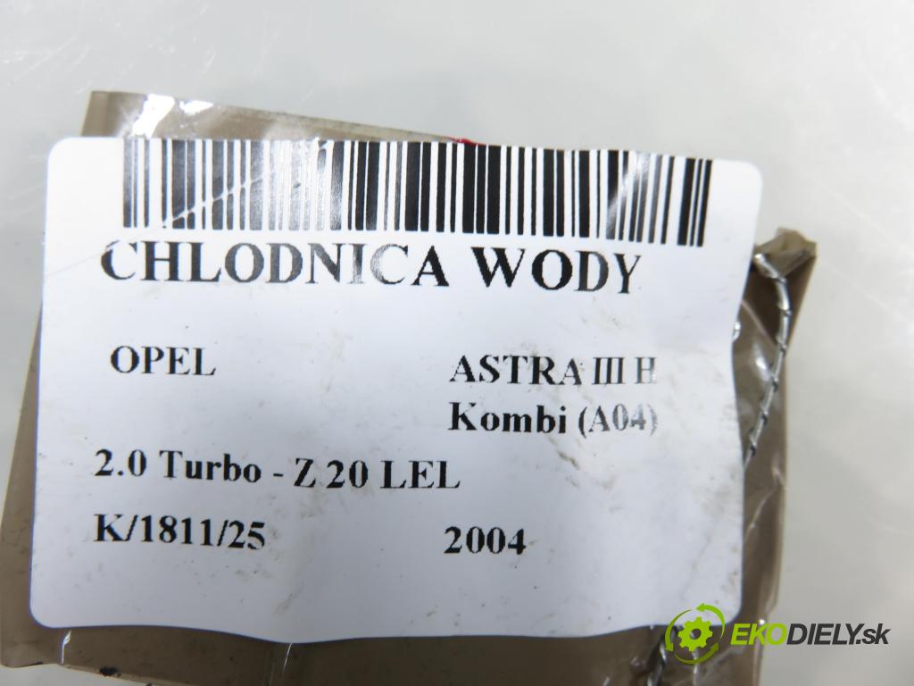 OPEL ASTRA H Kombi (A04) KOMBI 2004 125,00 2.0 Turbo - Z 20 LEL 1998,00 chladič vody 13129047