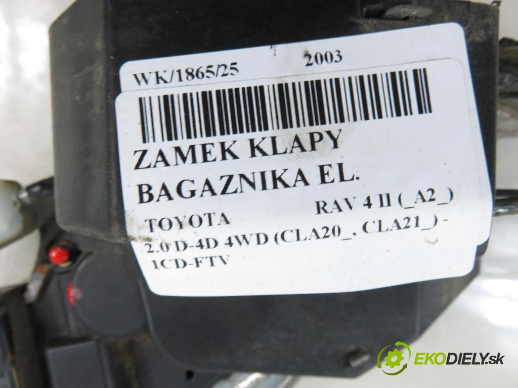TOYOTA RAV 4 II (_A2_) SUV 2003 85,00 2.0 D-4D 4WD 116 - 1CD-FTV 1995,00 zámok dverí kufor EL.
