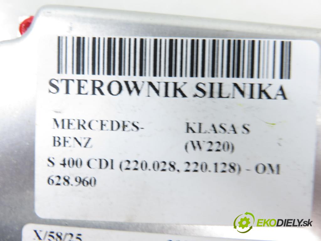 MERCEDES-BENZ KLASA S (W220) SEDAN 2003 191,00 S 400 CDI V8 260 - OM 628.960 3996,00 řídící jednotka motora 6281532479 ; 00008858A2