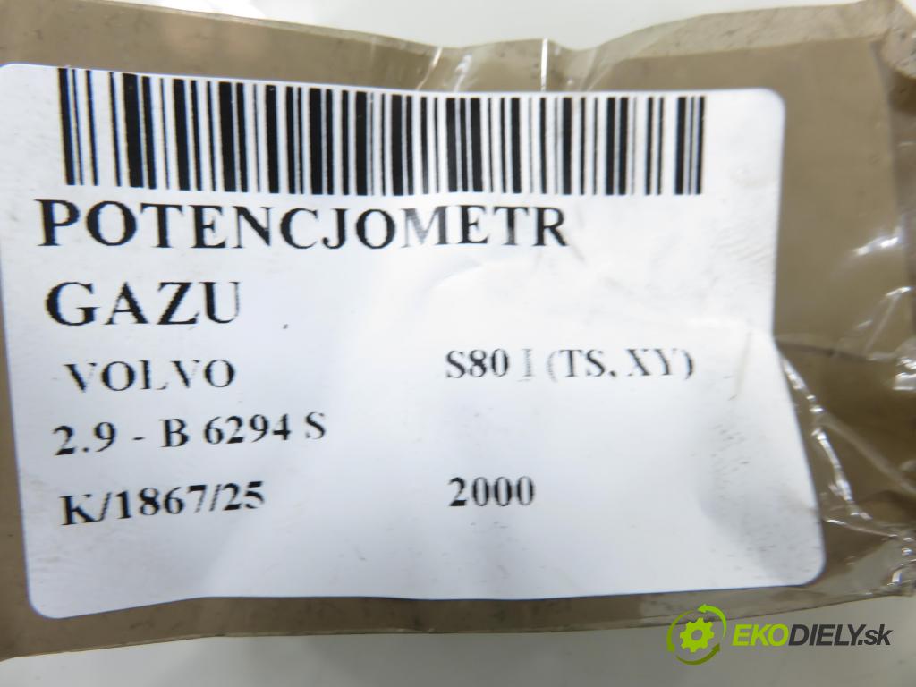 VOLVO S80 I (TS, XY) SEDAN 2000 147,00 2.9 - B 6294 S 2922,00 Potenciometer plynu 9496822 (Potenciometer plynového pedálu)