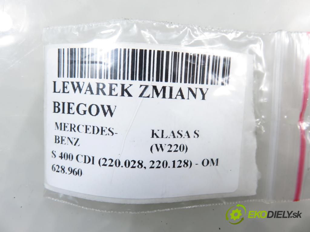 MERCEDES-BENZ KLASA S (W220) SEDAN 2003 191,00 S 400 CDI V8 260 - OM 628.960 3996,00 ZVEDÁK: 2202673224