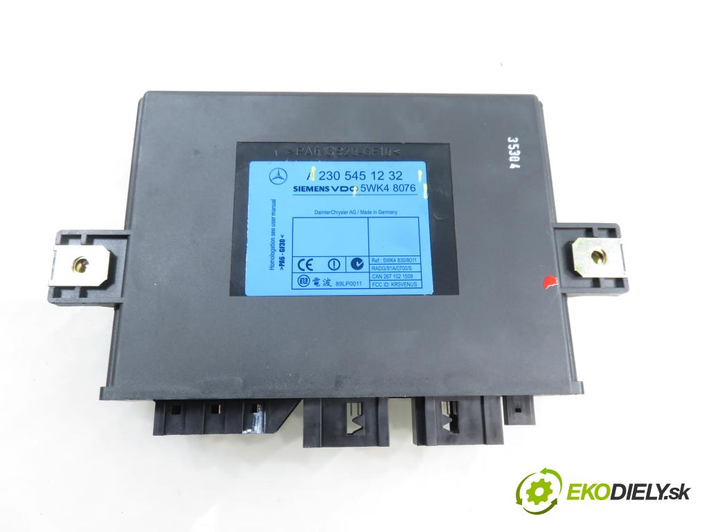 MERCEDES-BENZ KLASA S (W220) SEDAN 2003 191,00 S 400 CDI V8 260 - OM 628.960 3996,00 MODUL KEYLESS 2305451232 ; 5WK48076