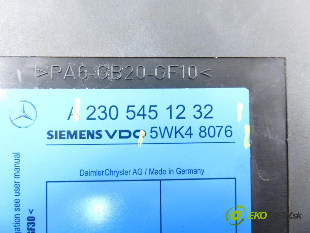 MERCEDES-BENZ KLASA S (W220) SEDAN 2003 191,00 S 400 CDI V8 260 - OM 628.960 3996,00 MODUL KEYLESS 2305451232 ; 5WK48076