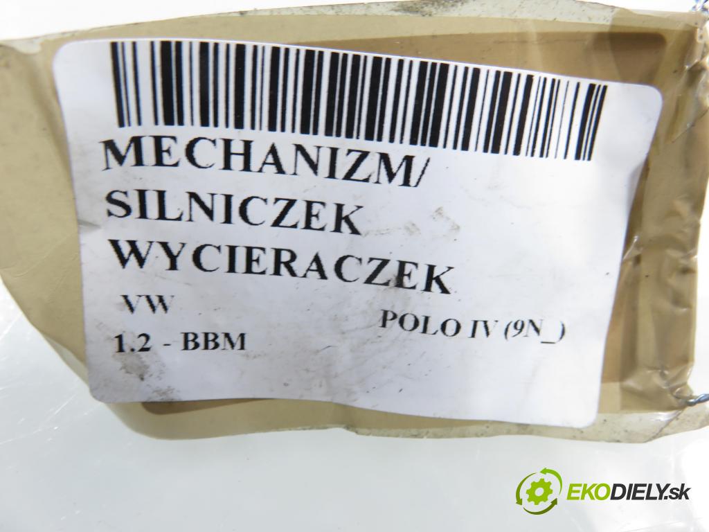 VW POLO (9N_) HB 2008 44,00 1.2 6V 60 - BBM 1198,00 Motorček stieračov 6Q1955023D ; 6Q1955119A ; 0390241524