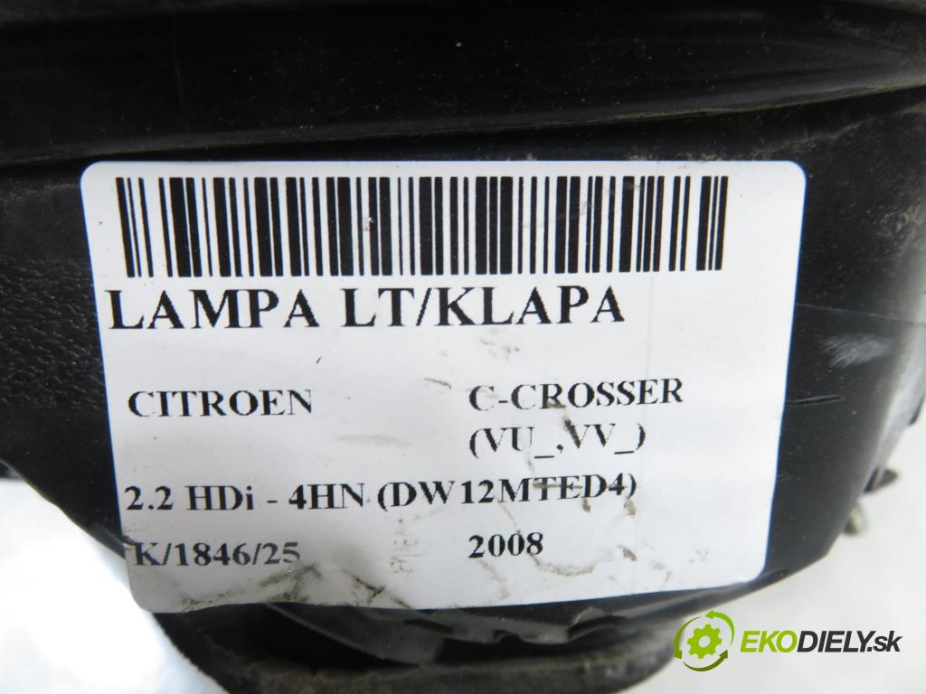 CITROEN C-CROSSER (EP_) SUV 2008 115,00 2.2 HDi 160 - 4HN (DW12MTED4) 2179,00 Svetlo ľavé zadné kufor 1146380L