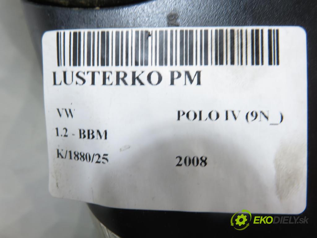 VW POLO (9N_) HB 2008 44,00 1.2 6V 60 - BBM 1198,00 Spätné zrkadlo PM 