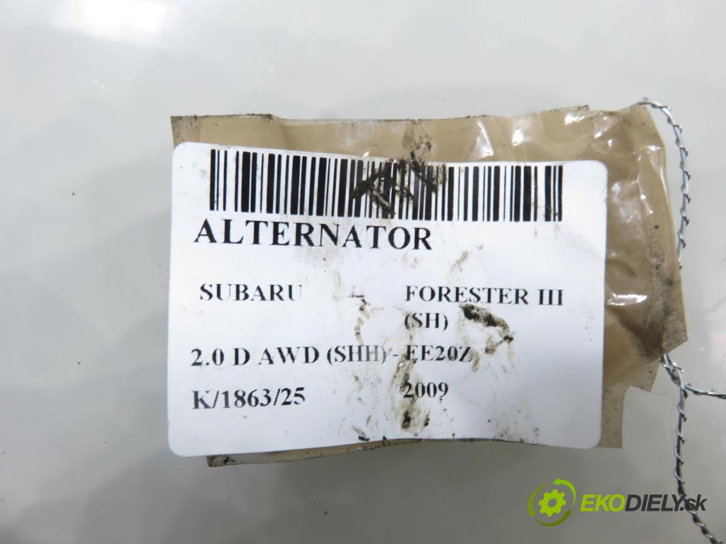 SUBARU FORESTER (SH_) SUV 2009 110,00 2.0 D AWD 1998,00 Alternátor A3TX0581 ; 23700AA640 (Alternátor)