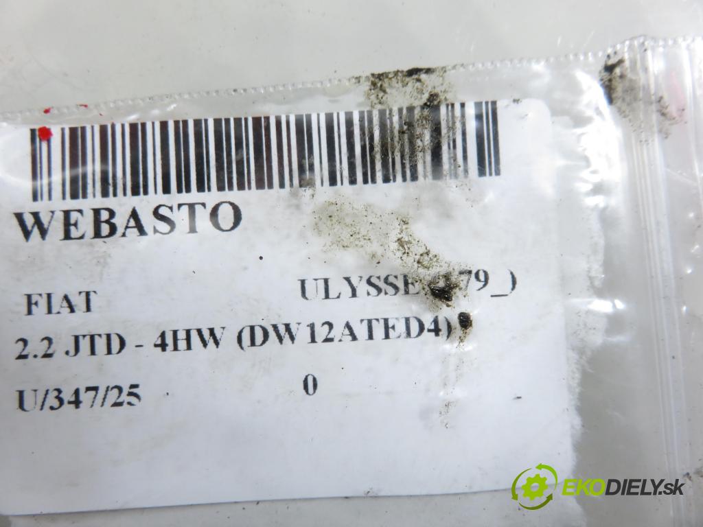 FIAT ULYSSE (179_) VAN 2003 94,00 2.2 JTD - 4HW (DW12ATED4) 2179,00 Webasto 66724A (Webasto (nezávislé topení))