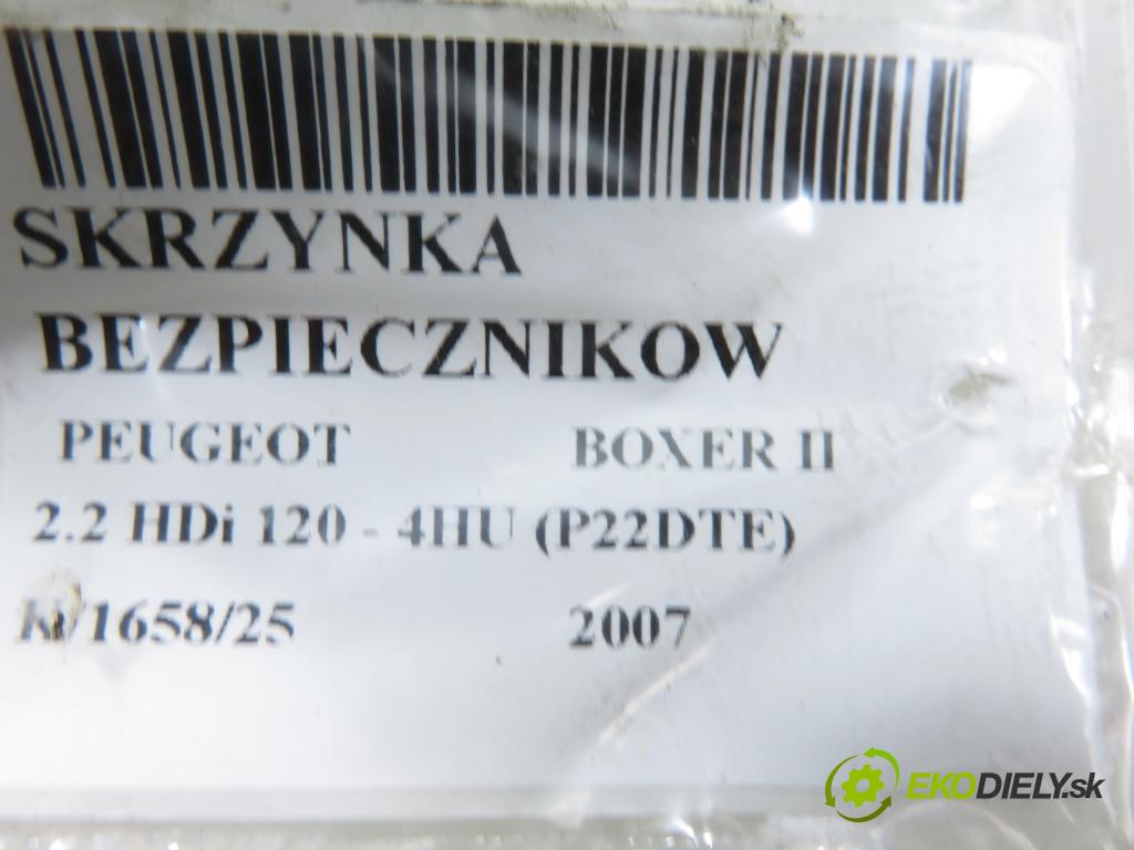 PEUGEOT BOXER Skrzynia FURGON 2007 88,00 2.2 HDi 120 - 4HU (P22DTE) 2198,00 Skrinka POJISTKY: 1349946080