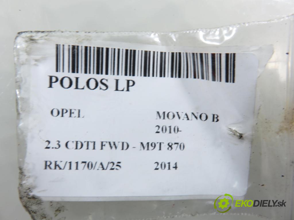OPEL MOVANO B Platforma / podwozie (X62) FURGON 2014 81,00 2.3 CDTI FWD - M9T 870 2299,00 Poloos LP