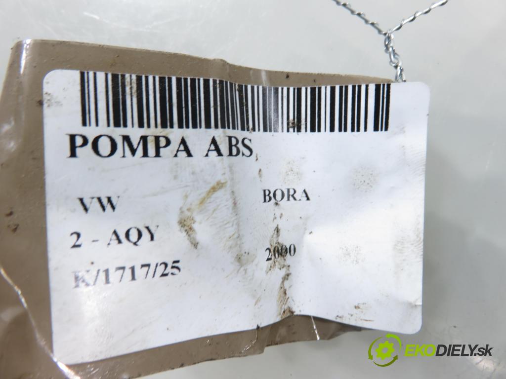 VW BORA (1J2) SEDAN 2000 85,00 2 - AQY 1984,00 Pumpa ABS 1C0907379 ; 6X0614517 (Pumpa ABS)