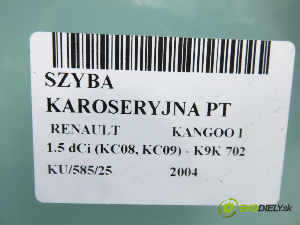 RENAULT KANGOO (KC0/1_) MINIVAN 2004 60,00 1.5 dCi 80 - K9K 702 1461,00 Okno dverí pravé zadné 