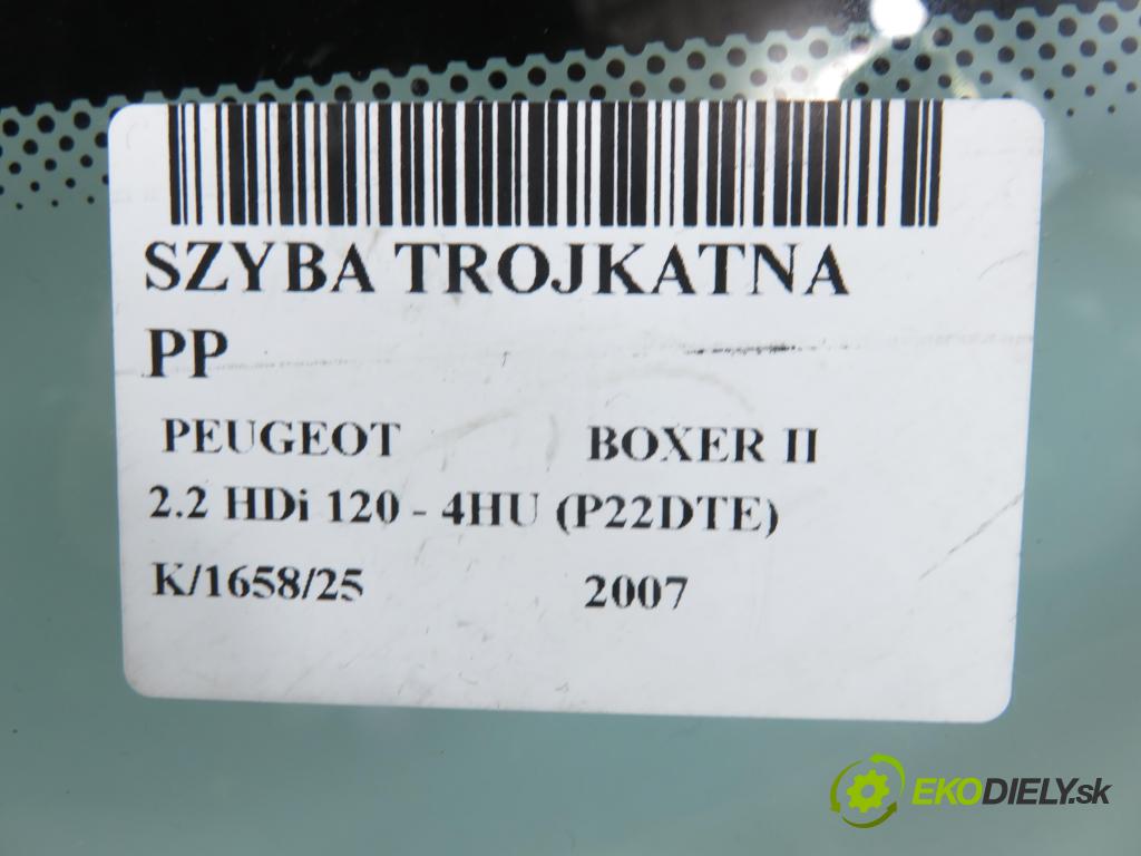 PEUGEOT BOXER Skrzynia FURGON 2007 88,00 2.2 HDi 120 - 4HU (P22DTE) 2198,00 Okno TROJUHOLNÍKÝ PP 