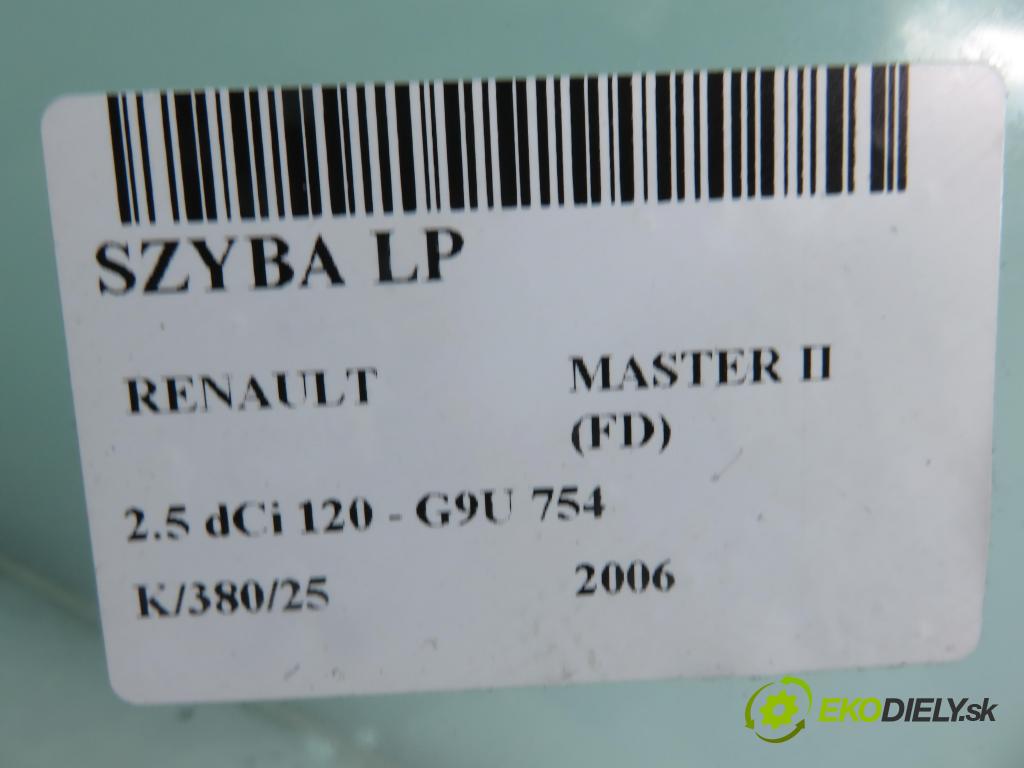 RENAULT MASTER II Skrzynia (FD) FURGON 2006 84,00 2.5 dCi 120 - G9U 754 2464,00 Okno LP