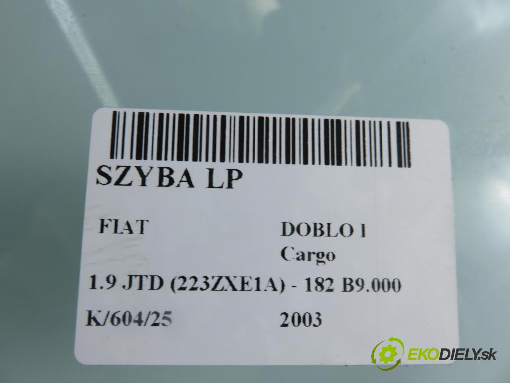 FIAT DOBLO Cargo (223_) FURGON 2003 74,00 1.9 JTD 100 - 182 B9.000 1910,00 Okno LP 