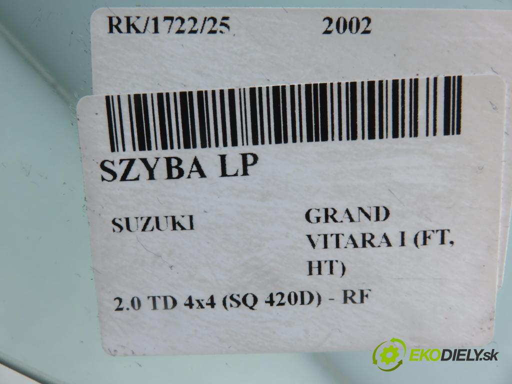 SUZUKI GRAND VITARA I (FT, HT) TERENOWY 2002 64,00 2.0 TD 87 4x4 - RF (MAZDA) 1998,00 Okno LP 